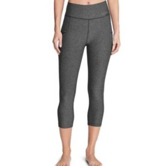 Eddie Bauaer Trail Tight Capris - High Rise Heathered Gray S - Picture 2 of 6